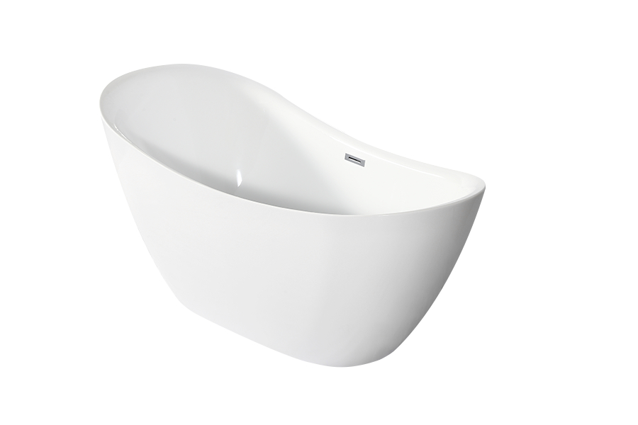 305 Freestanding integrated household rectangle thin edge thick acrylic stone bathtub