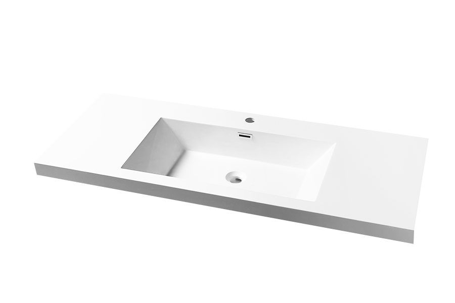 Nordic simple artificial stone integrated embedded basin