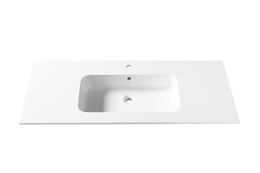 Thin-edge semi embedded washbasin