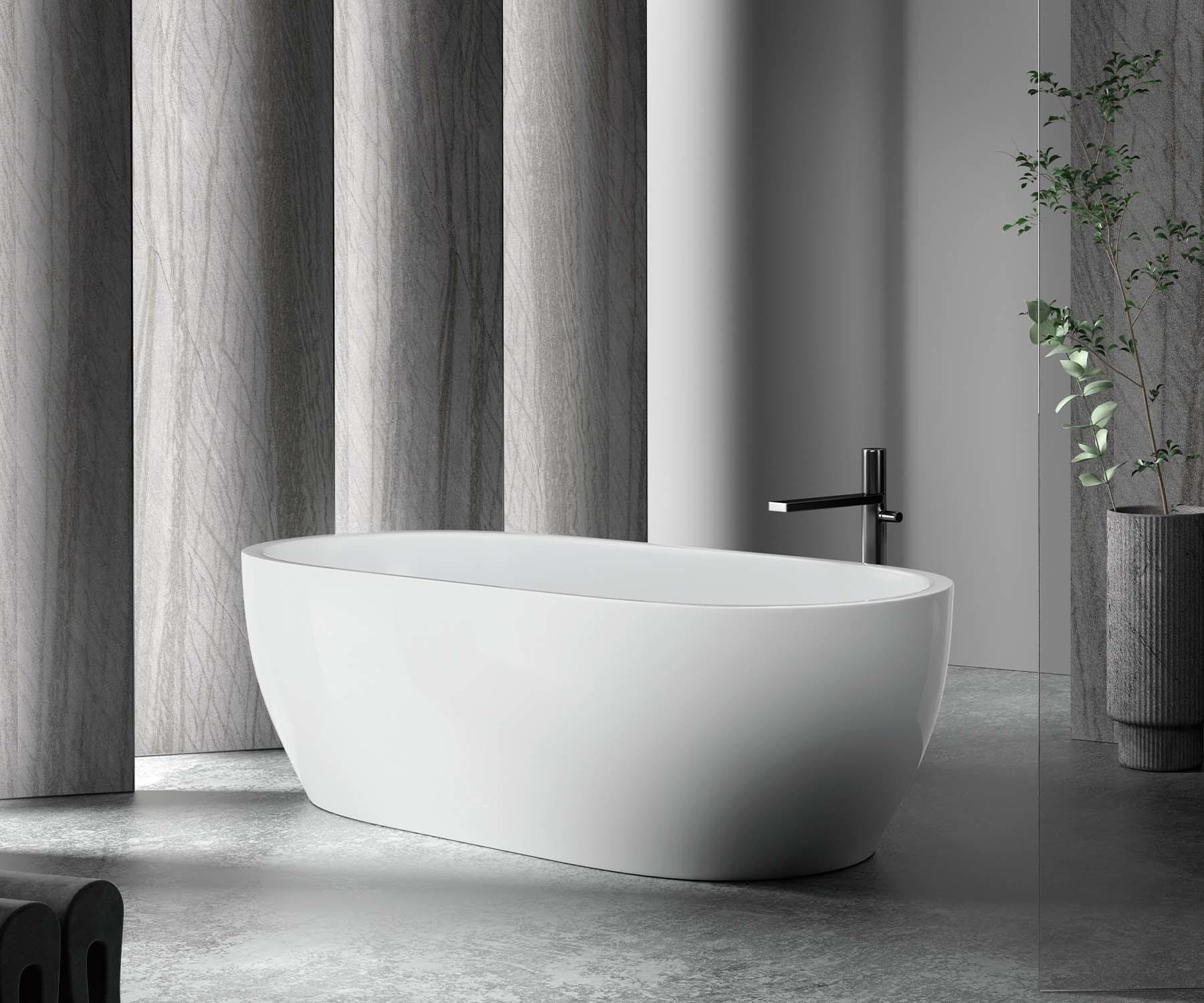 316 Fashion diamond cutting design freestanding integrated bathtub