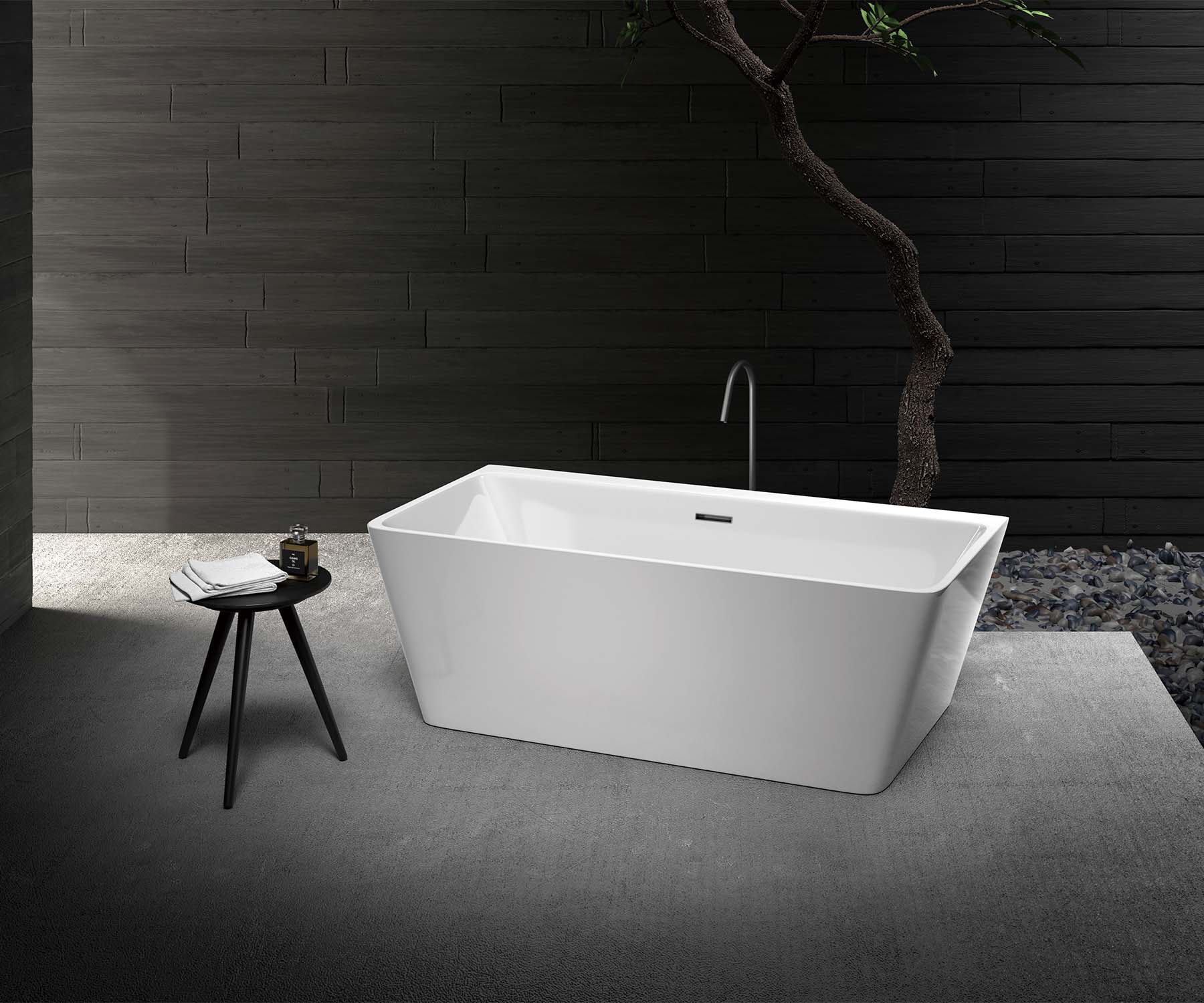 309 Household Bright White acrylic freestanding bathtub