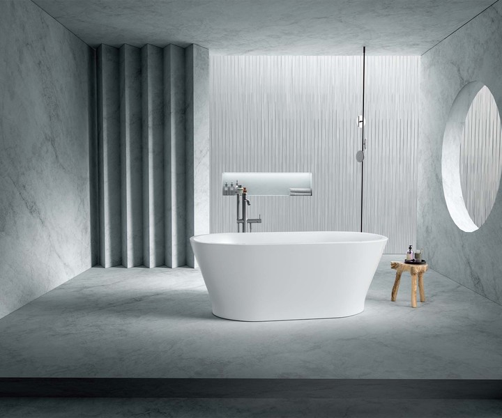 306 Unique shape freestanding acrylic bathtub