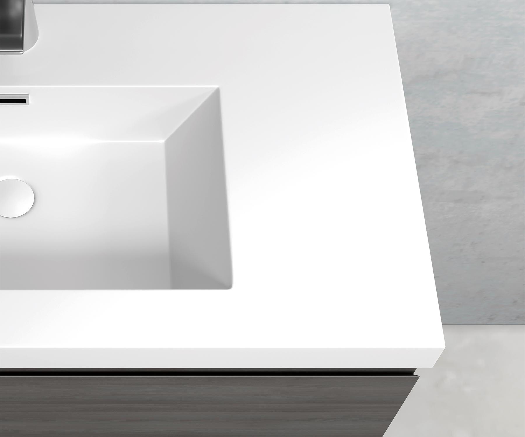 MFC paint-free board 45 degree handle wall-mounted bathroom cabinet
