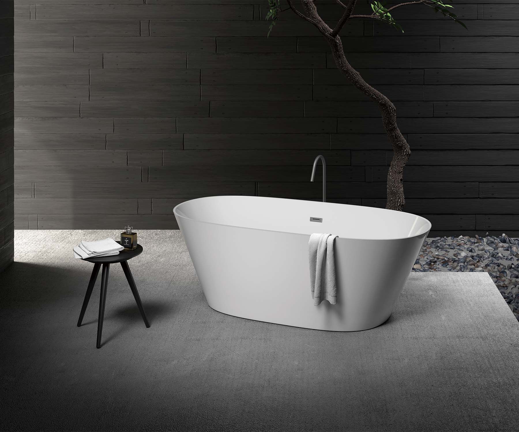 301 Nordic simple freestanding household adult thermal insulation bathtub